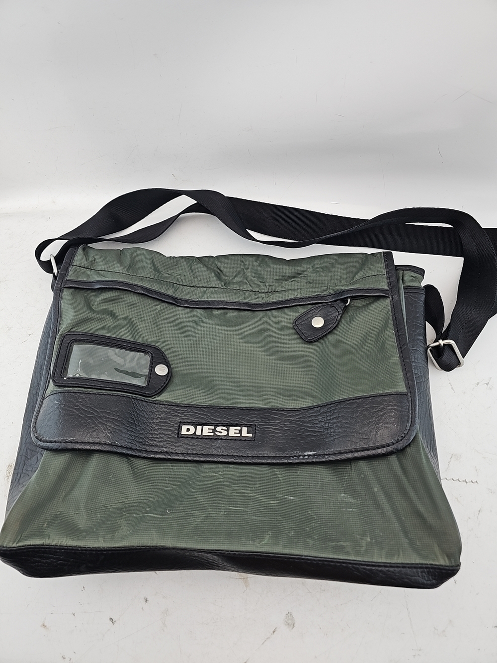 Diesel Green Nylon Messenger Bag